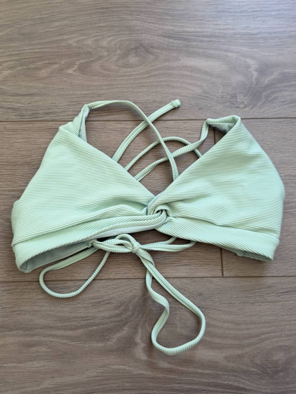 Berlook The Twist Backless Bikini Top- Cyan